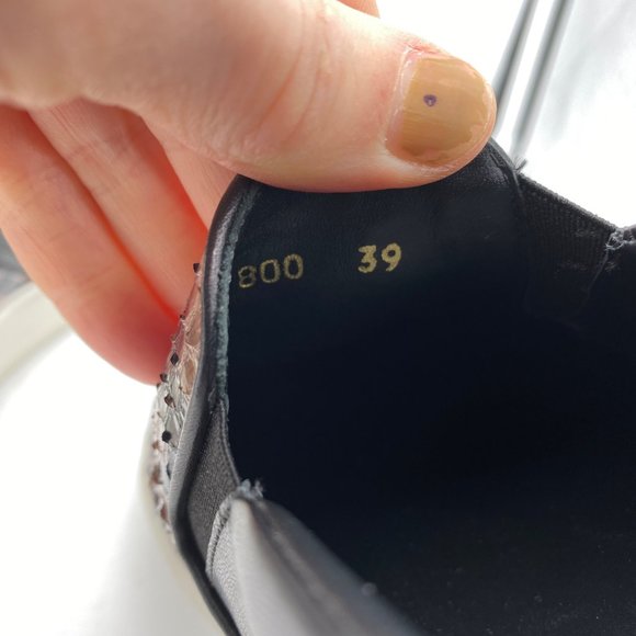 SERGIO ROSSI Genuine Python Slip On Sneakers US 8.5 Classic Luxury NWOT - Picture 8 of 8